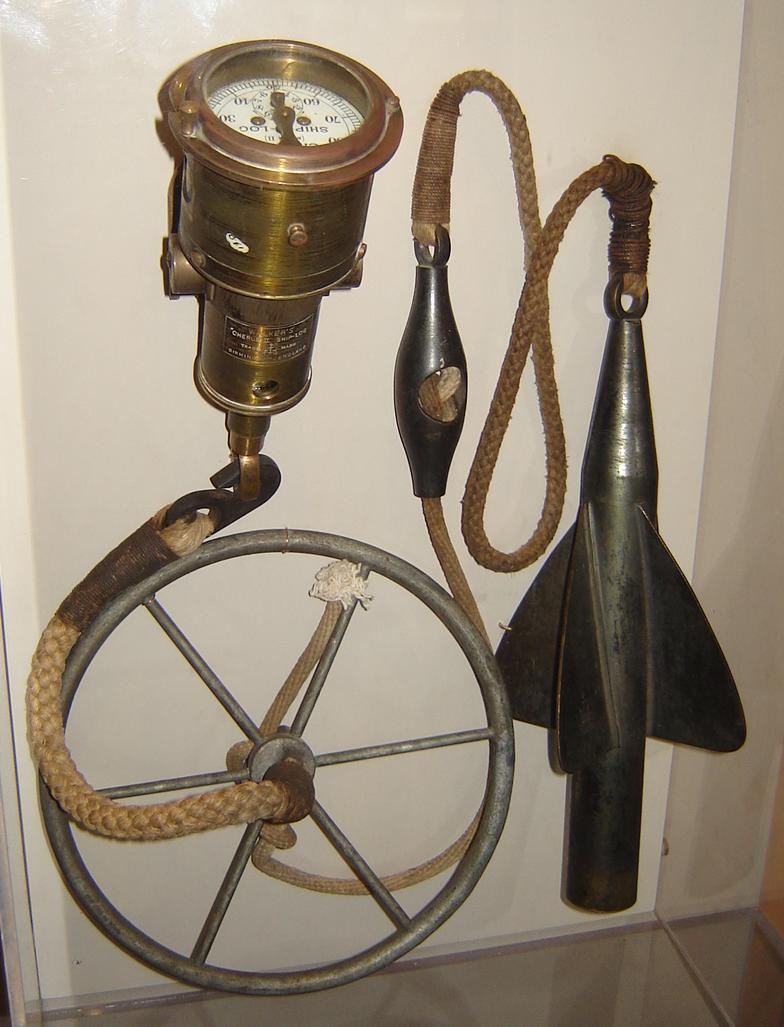 A log tomeasure the speed through the water